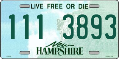 NH license plate 1113893