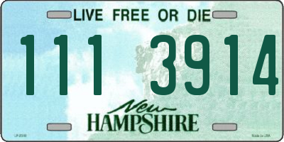 NH license plate 1113914