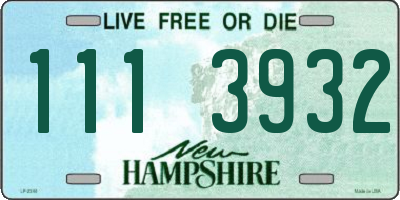 NH license plate 1113932
