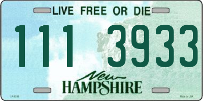 NH license plate 1113933