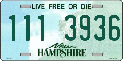 NH license plate 1113936