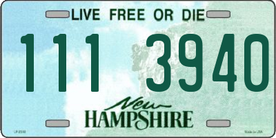 NH license plate 1113940