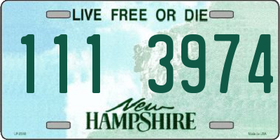 NH license plate 1113974