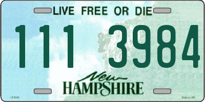 NH license plate 1113984