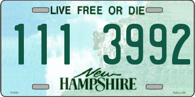 NH license plate 1113992