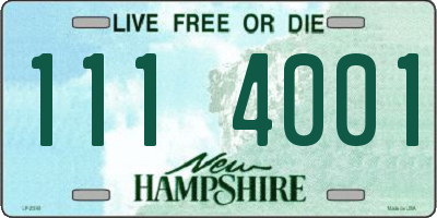 NH license plate 1114001