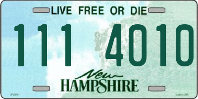 NH license plate 1114010