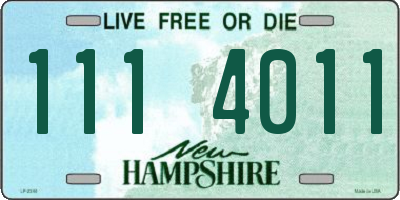 NH license plate 1114011