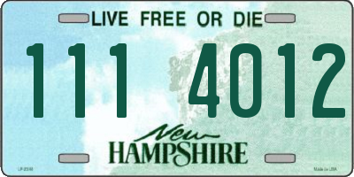 NH license plate 1114012