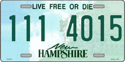 NH license plate 1114015