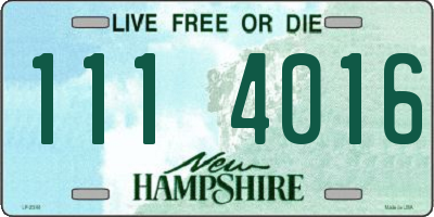 NH license plate 1114016