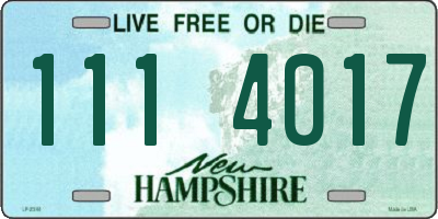 NH license plate 1114017