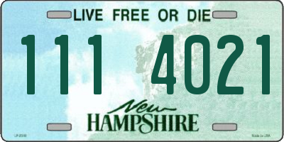 NH license plate 1114021