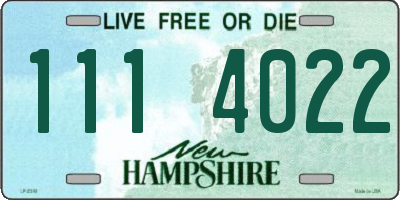 NH license plate 1114022