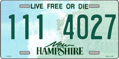 NH license plate 1114027