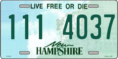 NH license plate 1114037