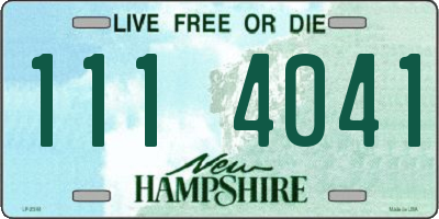NH license plate 1114041