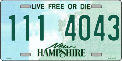 NH license plate 1114043