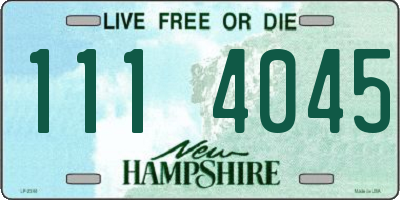 NH license plate 1114045