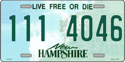 NH license plate 1114046