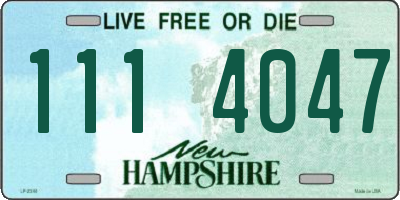 NH license plate 1114047
