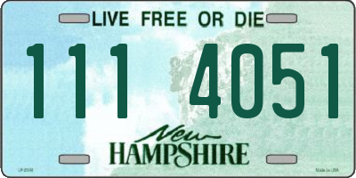 NH license plate 1114051