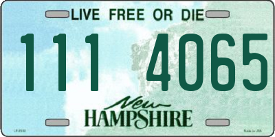 NH license plate 1114065
