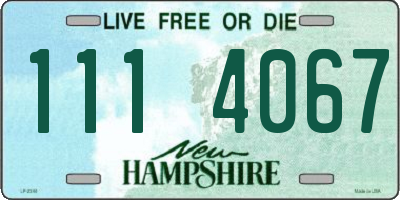 NH license plate 1114067