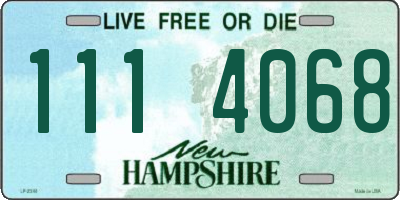 NH license plate 1114068