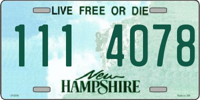 NH license plate 1114078