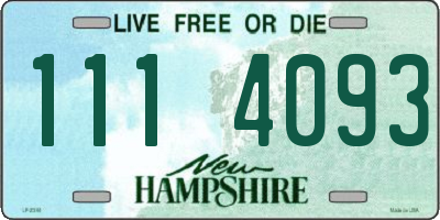 NH license plate 1114093