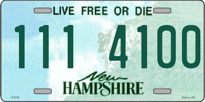 NH license plate 1114100