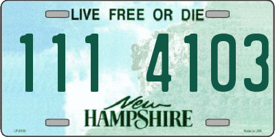 NH license plate 1114103