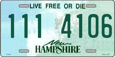 NH license plate 1114106