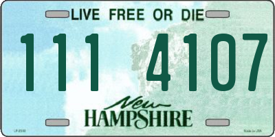 NH license plate 1114107