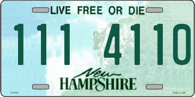 NH license plate 1114110