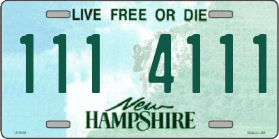 NH license plate 1114111