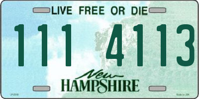 NH license plate 1114113