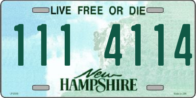 NH license plate 1114114