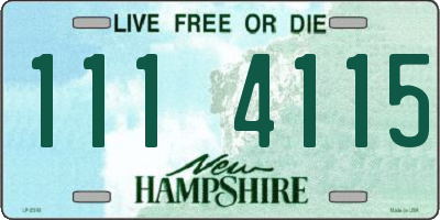 NH license plate 1114115