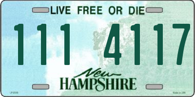 NH license plate 1114117