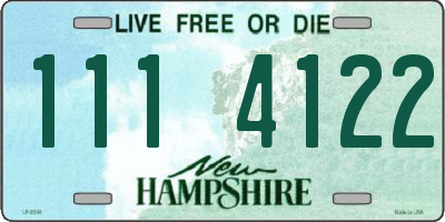 NH license plate 1114122