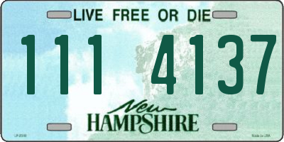 NH license plate 1114137