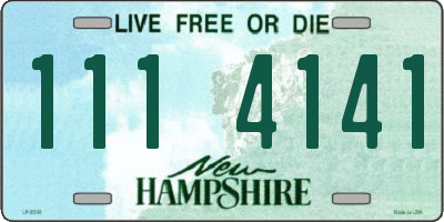NH license plate 1114141