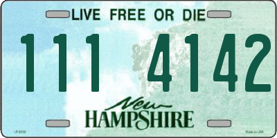 NH license plate 1114142