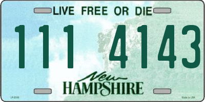 NH license plate 1114143