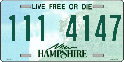 NH license plate 1114147