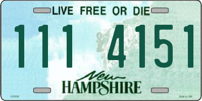 NH license plate 1114151