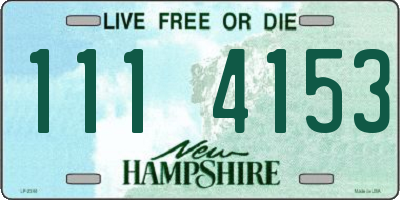 NH license plate 1114153