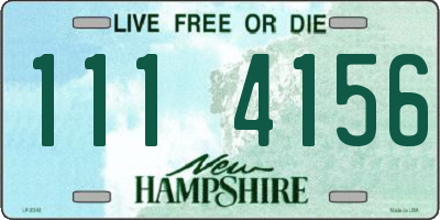 NH license plate 1114156